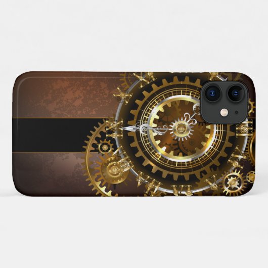 Coques Case-Mate iPhone Horloge Steampunk avec des engrenages anciens (Dos (Horizontal))