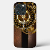 Coques Case-Mate iPhone Horloge Steampunk avec des engrenages anciens (Verso)