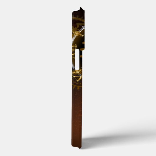 Coques Case-Mate iPhone Horloge Steampunk avec des engrenages anciens (Verso / Droite)