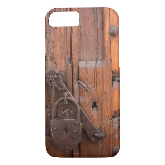 Coques Case-Mate iPhone Horloge sur porte en bois (Dos)