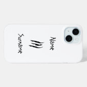 Coques Case-Mate iPhone Horreur griffes griffes nom personnalisé iphone 13 (Verso (horizontal))