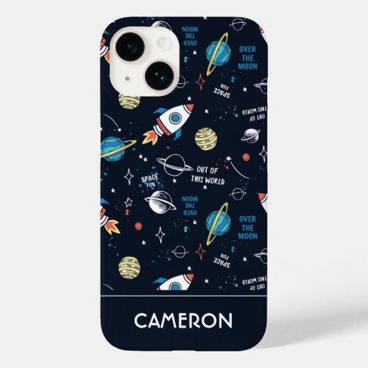 Coques Case-Mate iPhone Hors de ce Motif spatial mondial (Verso)