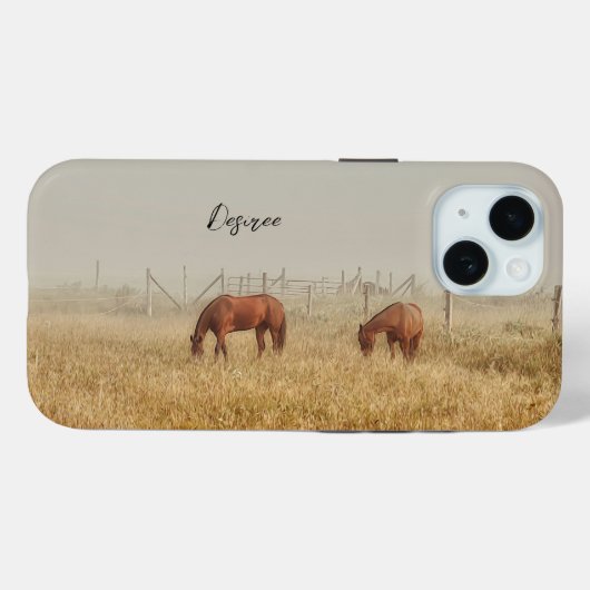 Coques Case-Mate iPhone Horse Farm Pays Art Rustique (Verso (horizontal))