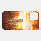 Coques Case-Mate iPhone Horses at sunset throw pillow (Verso (horizontal))
