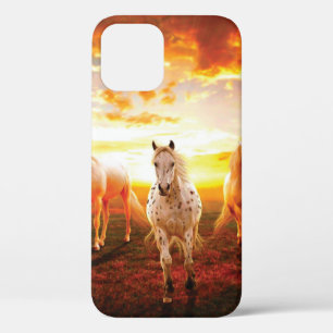 Case-Mate iPhone Case Horses at sunset throw pillow