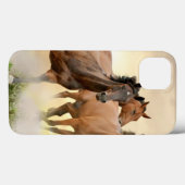 Coques Case-Mate iPhone Horses in sunset (Verso (horizontal))