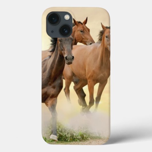 Coques Case-Mate iPhone Horses in sunset (Verso)