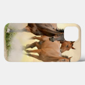Coques Case-Mate iPhone Horses in sunset (Verso (horizontal))