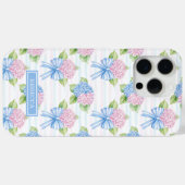 Coques Case-Mate iPhone Hortensias bleus et roses (Verso (horizontal))