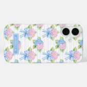 Coques Case-Mate iPhone Hortensias bleus et roses (Verso (horizontal))