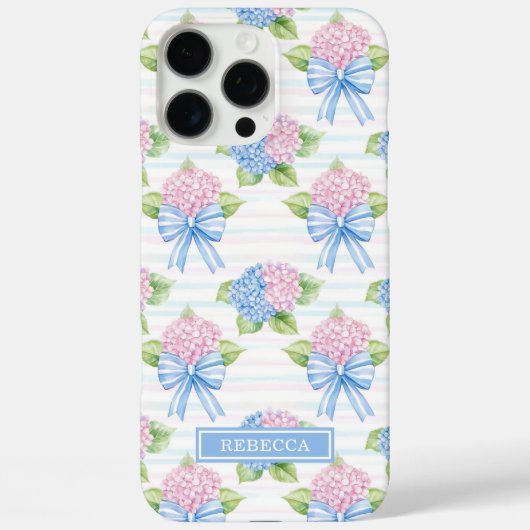 Coques Case-Mate iPhone Hortensias bleus et roses (Verso)