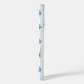 Coques Case-Mate iPhone Hortensias bleus sur rayures (Verso / Droite)