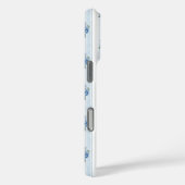 Coques Case-Mate iPhone Hortensias bleus sur rayures (Verso / Droite)
