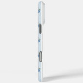 Coques Case-Mate iPhone Hortensias bleus sur rayures (Verso / Droite)