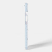 Coques Case-Mate iPhone Hortensias bleus sur rayures (Verso / Gauche)