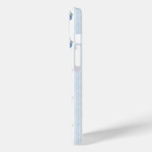 Coques Case-Mate iPhone Hortensias bleus sur rayures (Verso / Gauche)
