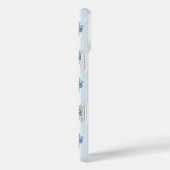 Coques Case-Mate iPhone Hortensias bleus sur rayures (Verso / Droite)