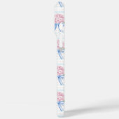 Coques Case-Mate iPhone Hortensias rayés bleu et rose (Verso / Gauche)