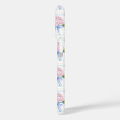 Coques Case-Mate iPhone Hortensias rayés bleu et rose (Verso / Gauche)