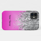Coques Case-Mate iPhone Hot pink and faux glitter (Dos (Horizontal))