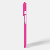 Coques Case-Mate iPhone Hot Pink and Pink Monogrammed Stripes (Verso / Gauche)