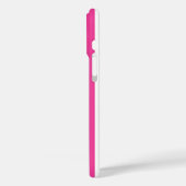 Coques Case-Mate iPhone Hot Pink and White Monogrammed Stripes (Verso / Gauche)
