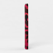 Coques Case-Mate iPhone Hot Pink Leopard Print Faux  (Dos/Droite)