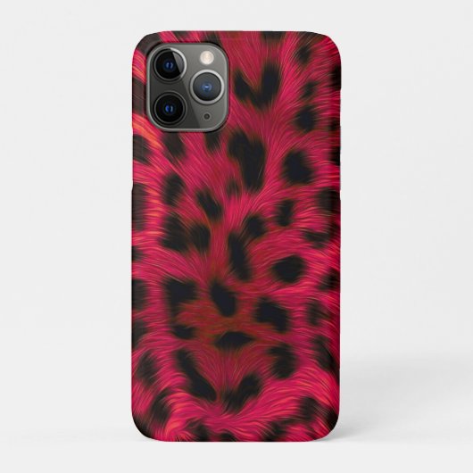 Coques Case-Mate iPhone Hot Pink Leopard Print Faux  (Dos)