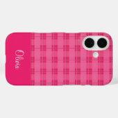 Coques Case-Mate iPhone Hot Pink Plaid (Verso (horizontal))