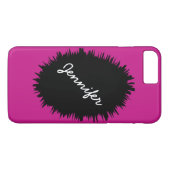 Coques Case-Mate iPhone Hot Rose & Black, Nom Personnalisé, Excitant (Dos (Horizontal))