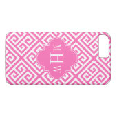 Coques Case-Mate iPhone Hot rose Wt Med Key Diag T HotPn 3I Monogramme (Dos (Horizontal))