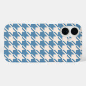 Coques Case-Mate iPhone Houndstooth Blue+Cream Big Motif (Verso (horizontal))