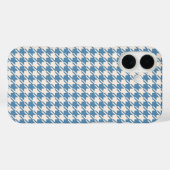 Coques Case-Mate iPhone Houndstooth Blue+Cream Rpt Motif (Verso (horizontal))