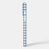 Coques Case-Mate iPhone Houndstooth Blue+Cream Rpt Motif (Verso / Gauche)