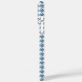 Coques Case-Mate iPhone Houndstooth Blue+Cream Rpt Motif (Verso / Gauche)
