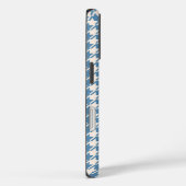 Coques Case-Mate iPhone Houndstooth Blue+Cream Rpt Motif (Verso / Droite)