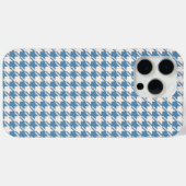 Coques Case-Mate iPhone Houndstooth Blue+Cream Rpt Motif (Verso (horizontal))