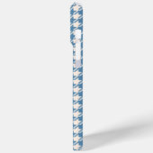 Coques Case-Mate iPhone Houndstooth Blue+Cream Rpt Motif (Verso / Gauche)