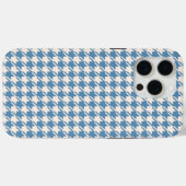 Coques Case-Mate iPhone Houndstooth Blue+Cream Rpt Motif (Verso (horizontal))