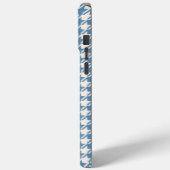 Coques Case-Mate iPhone Houndstooth Blue+Cream Rpt Motif (Verso / Gauche)