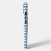 Coques Case-Mate iPhone Houndstooth Blue+Cream Rpt Motif (Verso / Gauche)