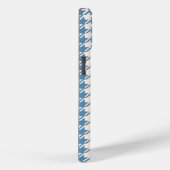 Coques Case-Mate iPhone Houndstooth Blue+Cream Rpt Motif (Verso / Droite)
