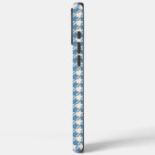 Coques Case-Mate iPhone Houndstooth Blue+Cream Rpt Motif (Verso / Gauche)
