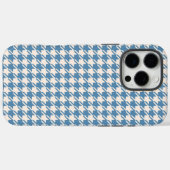 Coques Case-Mate iPhone Houndstooth Blue+Cream Rpt Motif (Verso (horizontal))