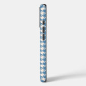 Coques Case-Mate iPhone Houndstooth Blue+Cream Rpt Motif (Verso / Gauche)