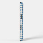 Coques Case-Mate iPhone Houndstooth Blue+Cream Rpt Motif (Verso / Droite)