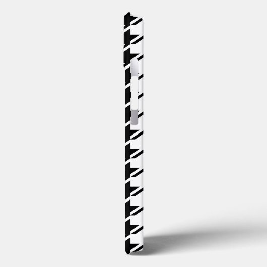 Coques Case-Mate iPhone Houndstooth BW Rpt Motif (Verso / Gauche)