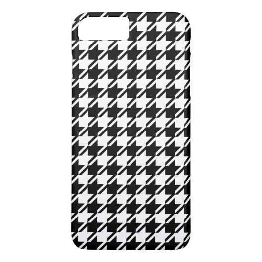 Coques Case-Mate iPhone Houndstooth BW Rpt Motif (Dos)