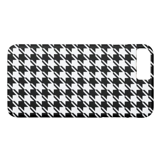 Coques Case-Mate iPhone Houndstooth BW Rpt Motif (Dos (Horizontal))