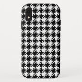 Coques Case-Mate iPhone Houndstooth BW Rpt Motif (Dos)